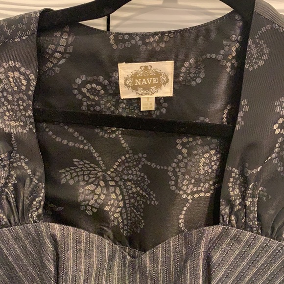 NAVE black and grey dress with metallic detail - Picture 2 of 8